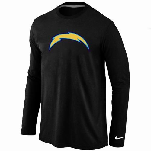 Nike Los Angeles Chargers Team Logo Long Sleeve NFL T-Shirt - Black